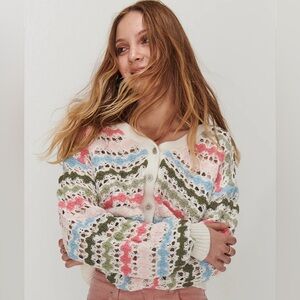 Gorgeous crochet lace cardigan sweater!!